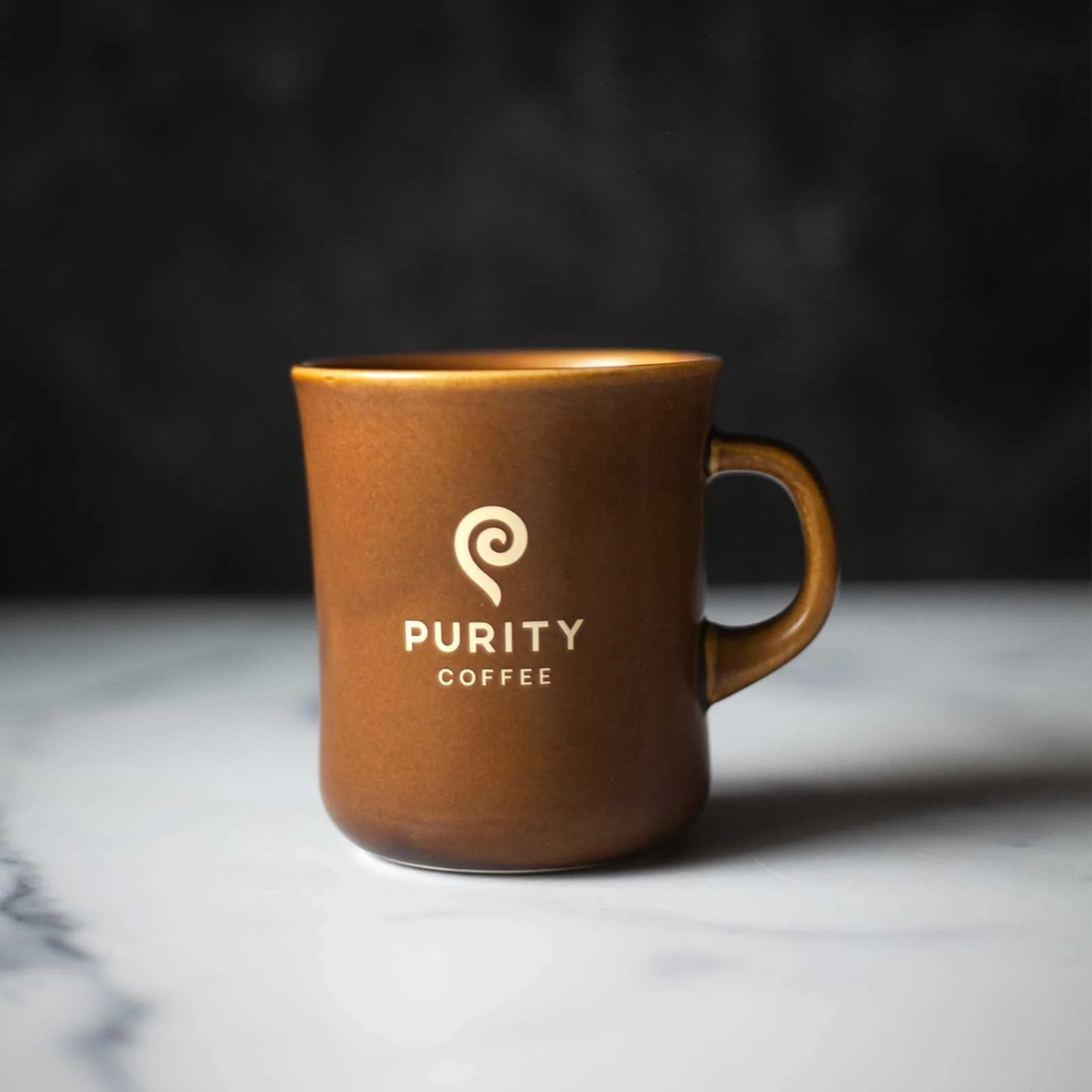 Purity Coffee brown mug